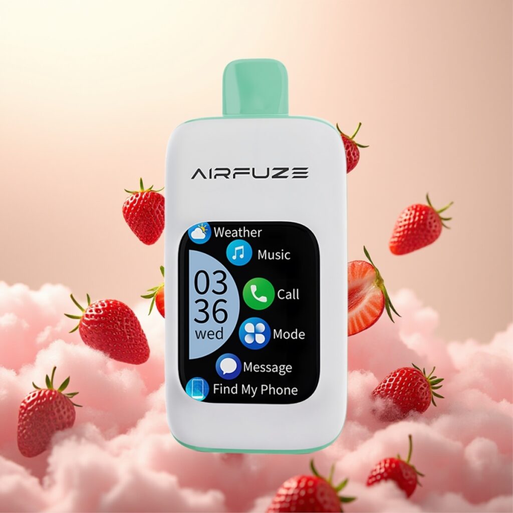 AirFuze Smart 30000 Puffs Engangs Pod – 5% nikotin, 900mAh batteri, Type-C, jordbærsommer