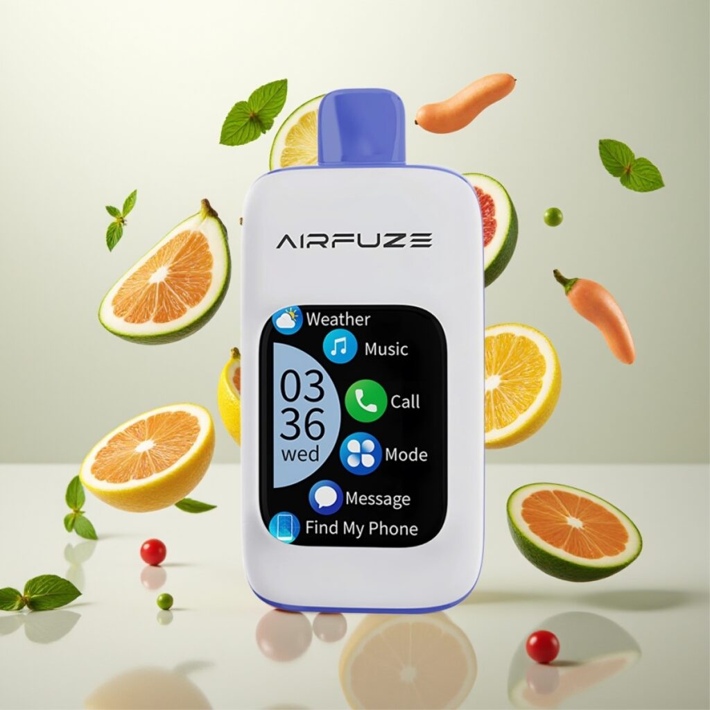 Airfuze Smart Pro 40000 Puffs Oppladbar Batteri 900mAh 20ML E-væske 2% 5% Nikotin Miami Mynte