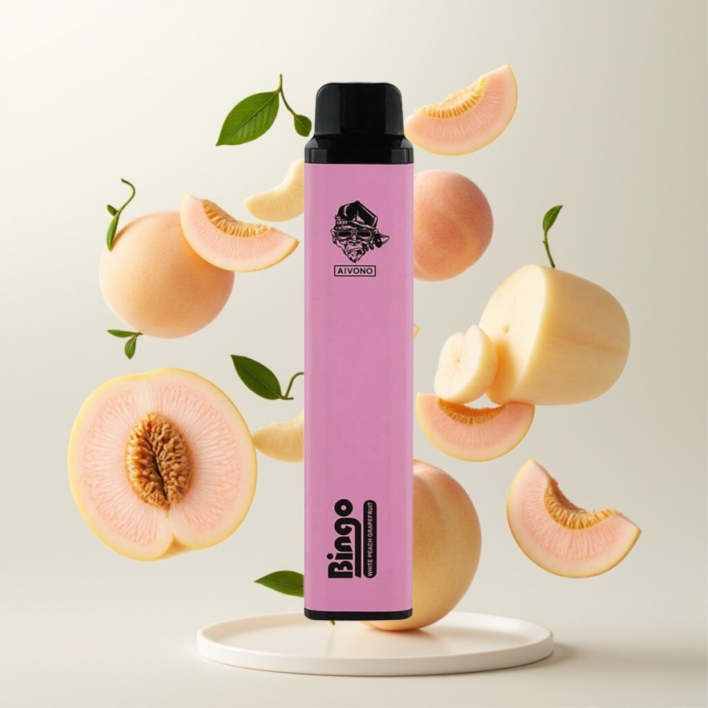 Aivono AIM BINGO 4000 Puffs Hvit fersken grapefrukt – 10 mL, 1000mAh, opptil 4000 puffs