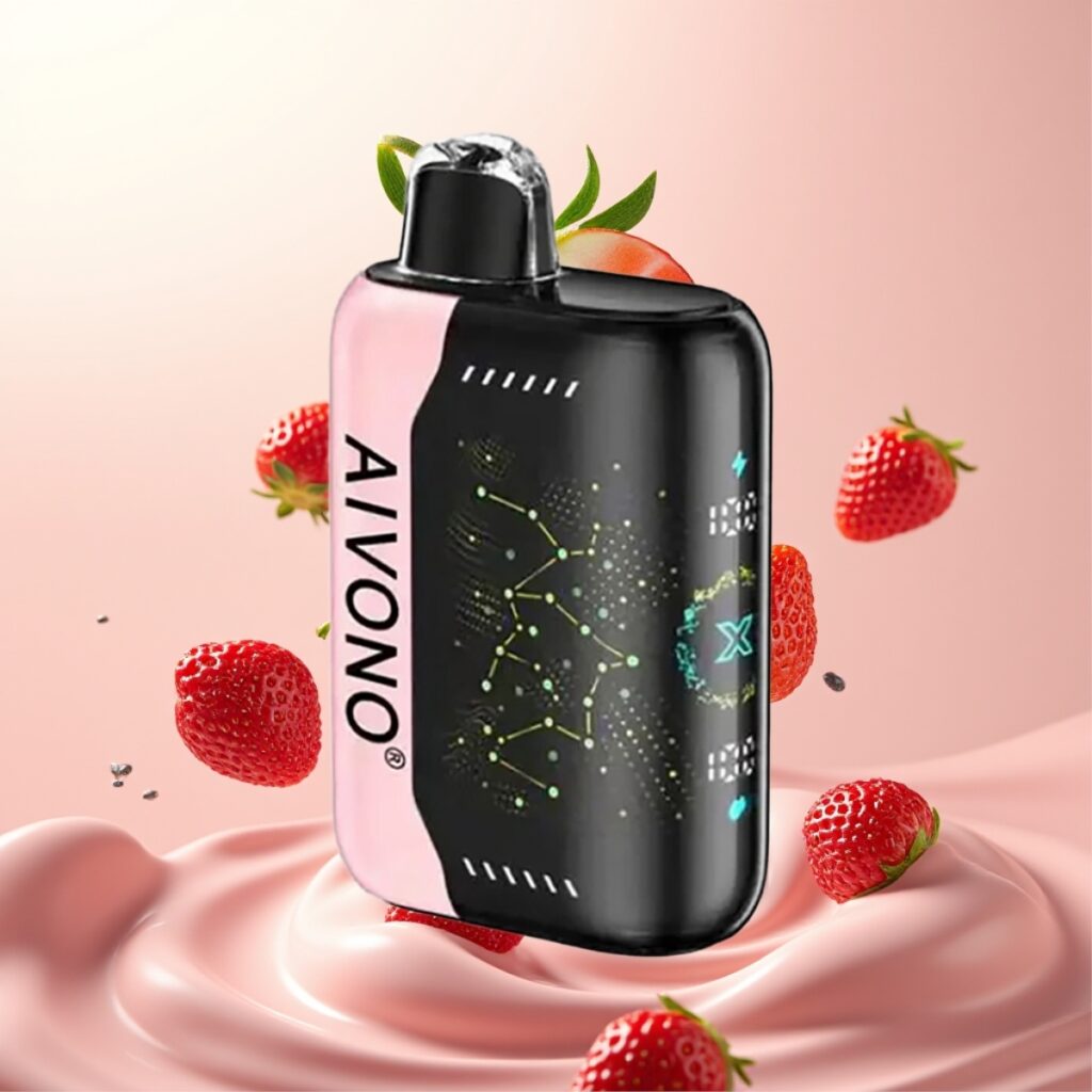 Aivono AIM BOOM 25000 Puffs – Nikotinstyrke 0%-5%, 28ml E-væske, 650mAh batteri, Jordbær B Pop