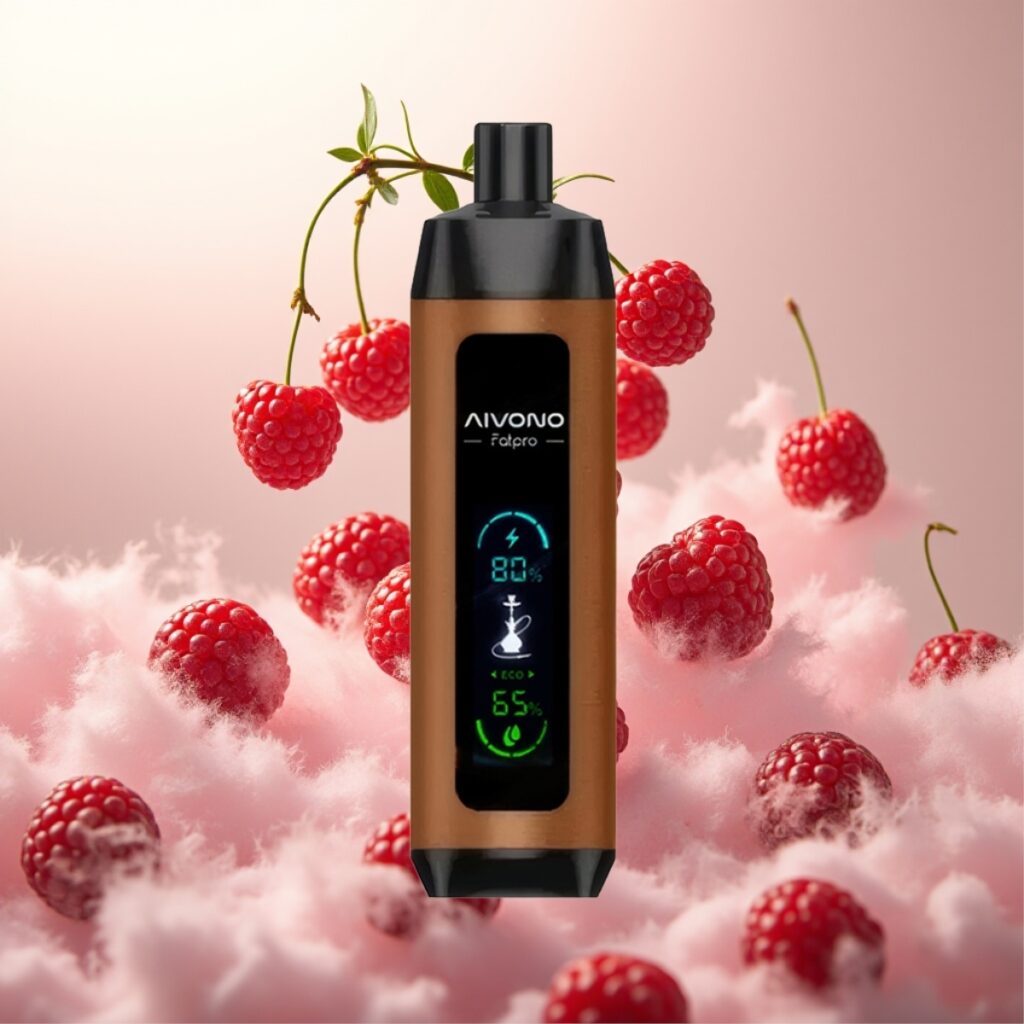 Aivono AIM FATPRO 22000 Puffs – 28ml, 600mAh, 0.6 ohm Mesh Coil, Kirsebær Bringebær