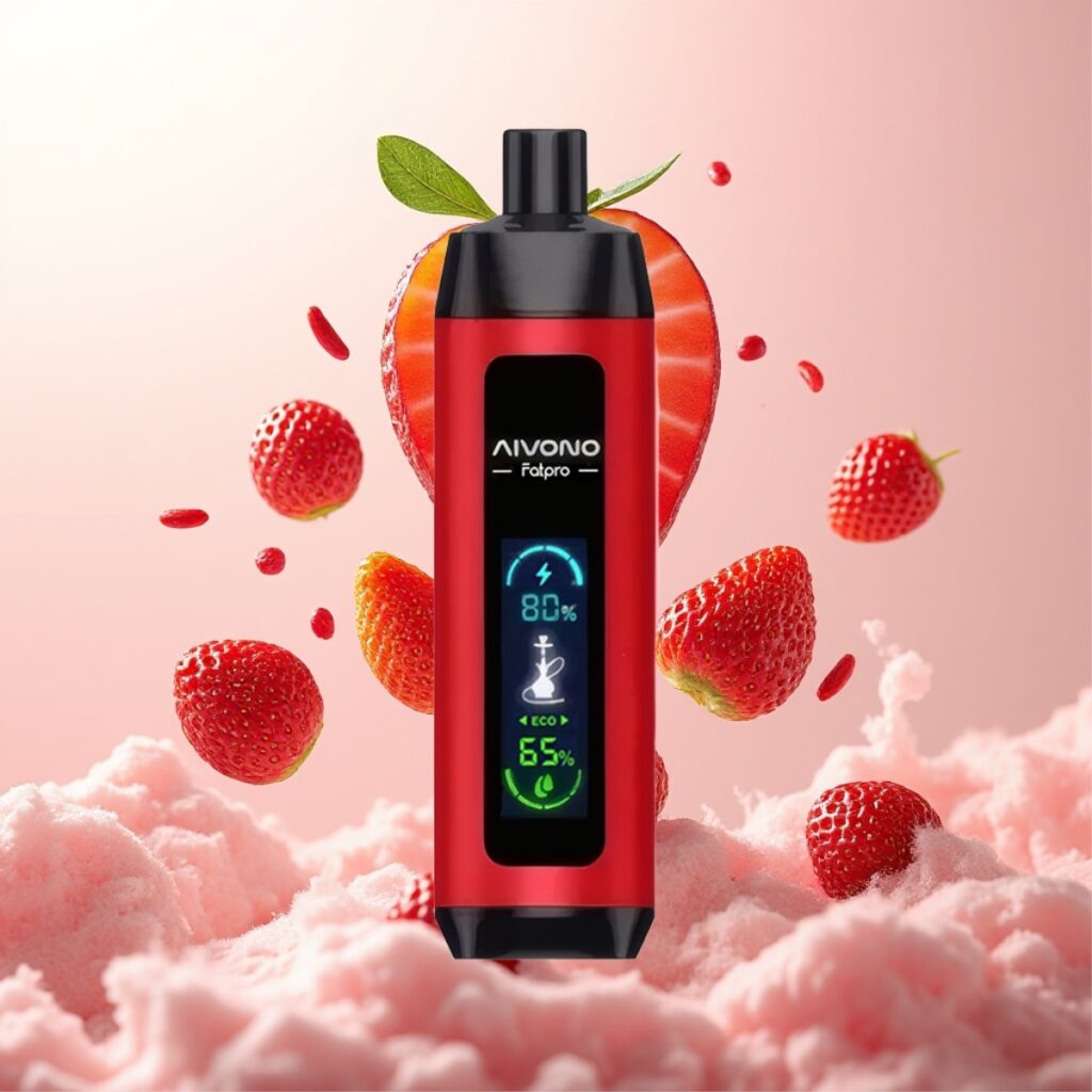 Aivono AIM FATPRO 22000 Puffs Engangs Vape Jordbær Punch - 28ml E-liquid, 600mAh, 0.6 ohm Mesh Coil