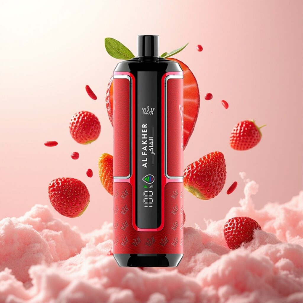 Al Fakher Crown Bar 15K Hypermax Engangs Vape Kit – Jordbærsmak, 22ml, 600mAh, 15 000 Puff