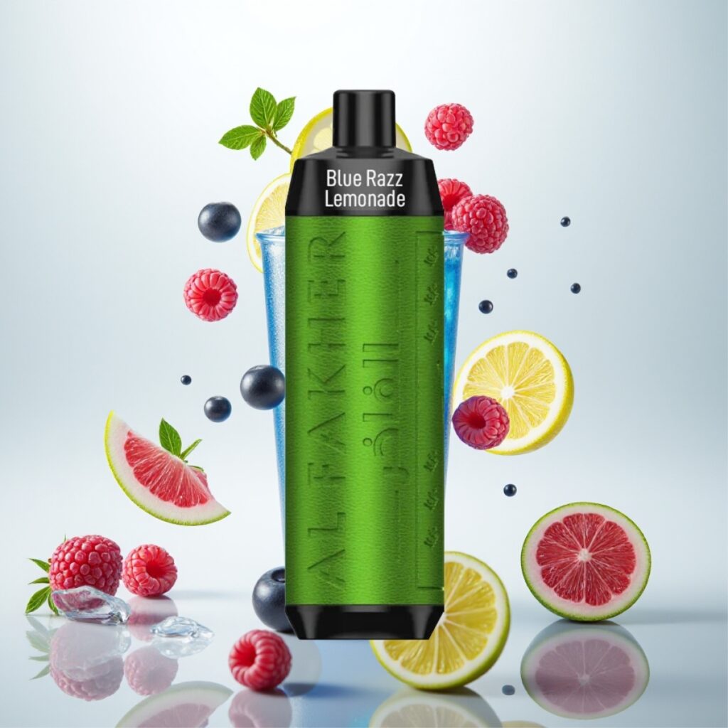 Al Fakher Crown Bar 8000 Crystal Engangs Vape Blå Bringebær Sitronade – 600mAh, 18ml, 5mg Nikotin, 8000 Trekk