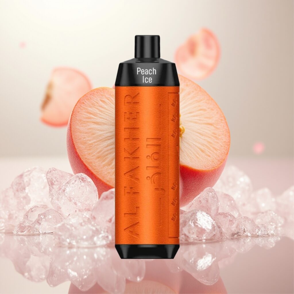 Al Fakher Crown Bar 8000 Crystal Engangs Vape Fersken Is – 18ml e-Liq, 5mg Nikotin, 8000 Trekk