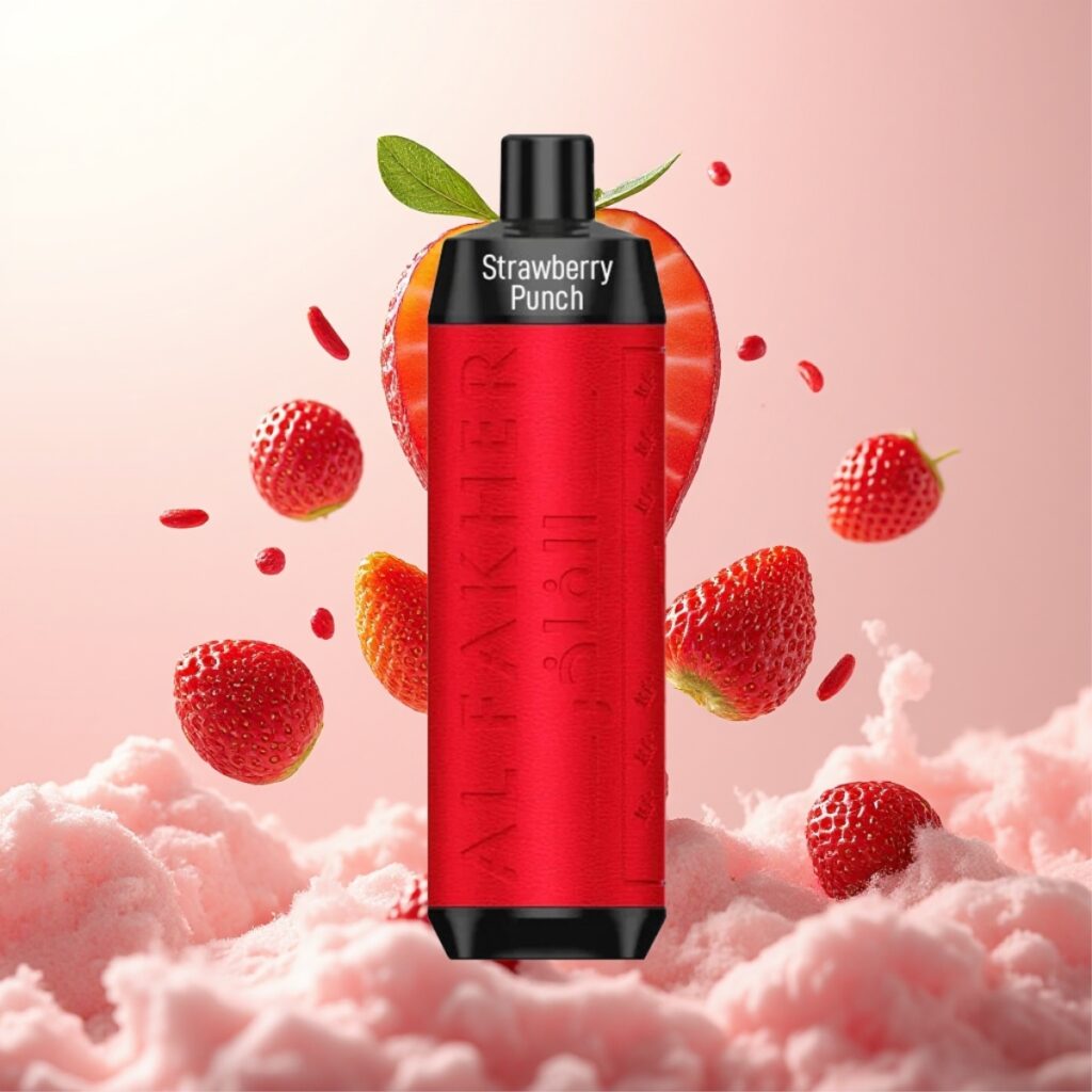 Al Fakher Crown Bar 8000 Crystal Engangs Vape Jordbær Punch – 18ml, 5mg Nikotin, 8000 Puff