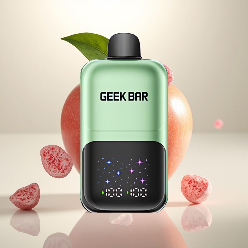 GEEK BAR 2GO 20ml 50000 Puff To Serier Engangs Vape Pen – Stor Skjerm, Justerbar Smak/Kjølighet, 5% Nikotinsalt, Dobbel Tank med 20ml Kapasitet