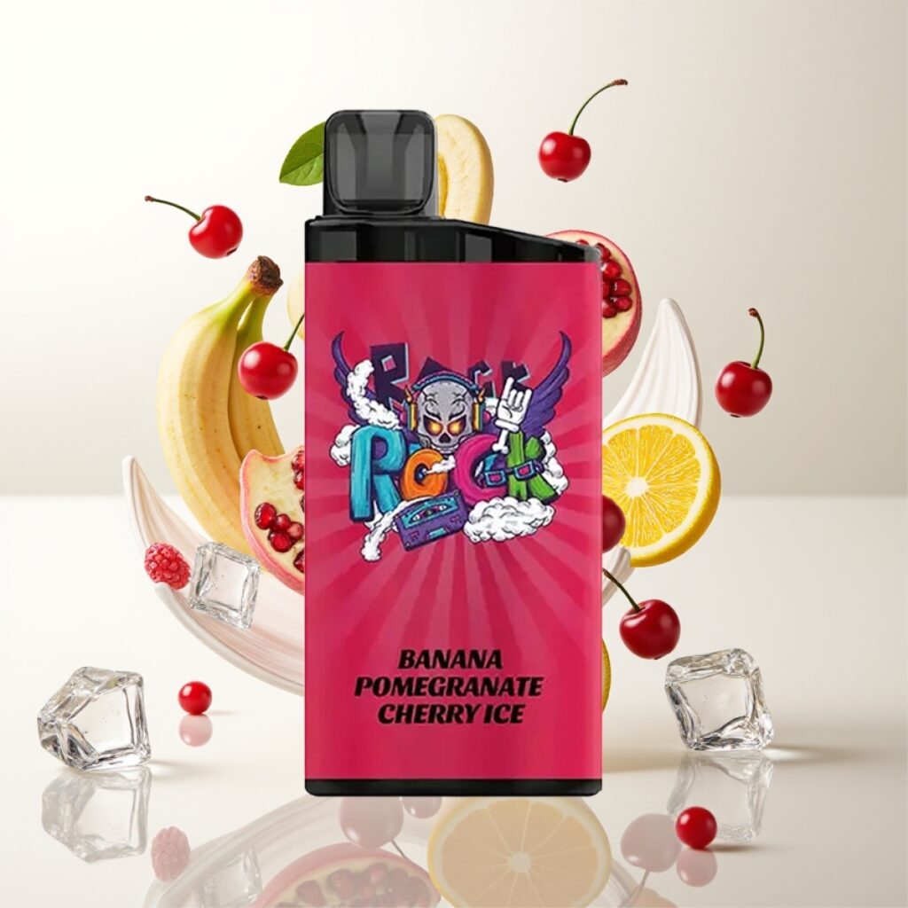 IGET Bar 3500 Puffs Engangsdamper Banan Granateple Kirsebær Is – 1400 mAh, 1.2 Ohm Mesh Coil