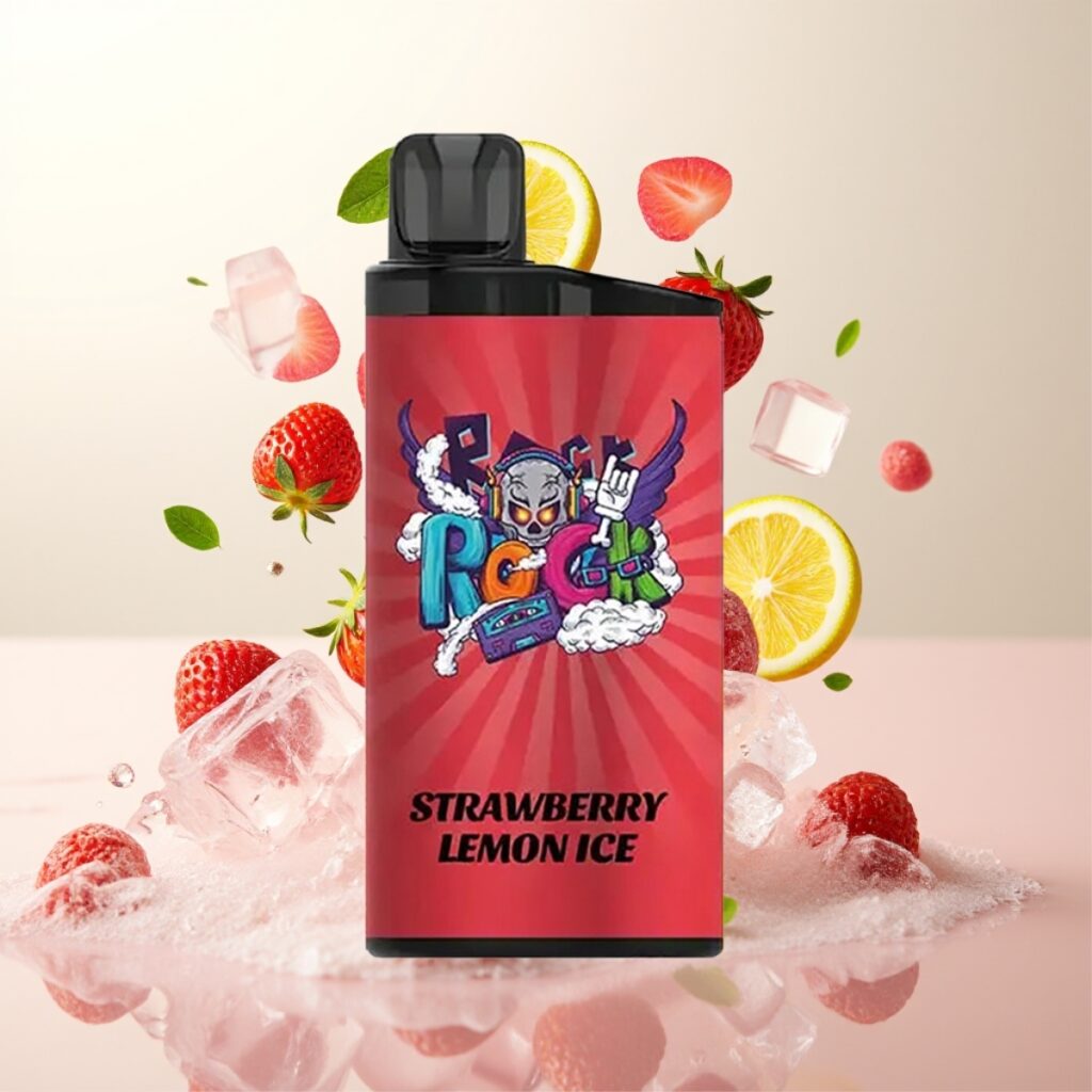 IGET Bar 3500 Puffs Engangsdamper Jordbær Sitron Is – 1400 mAh, 1.2 Ohm Mesh Coil