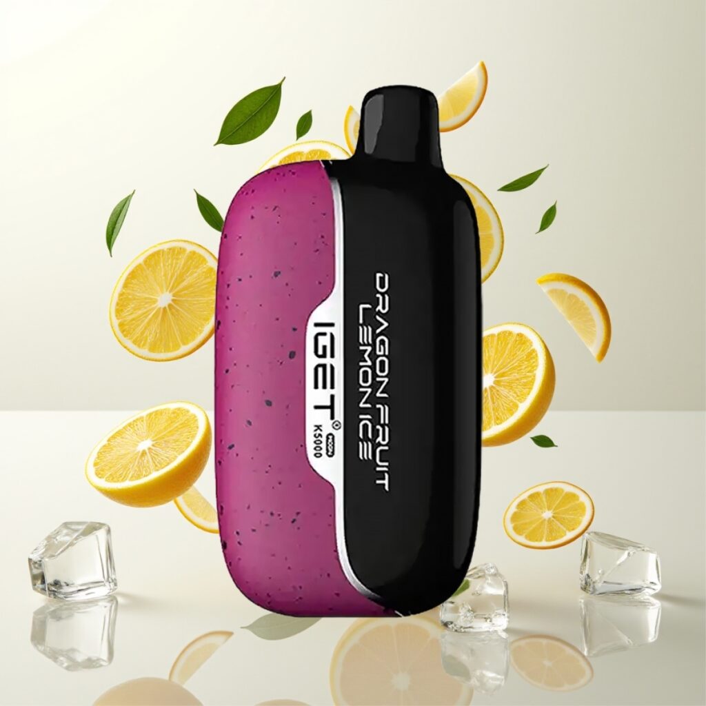 IGET Moon K5000 Puffs Engangsdamper Dragefrukt Sitron Is – 5000 Puffs, 1.35 Ohm, 49.5x25.3x99.4 mm