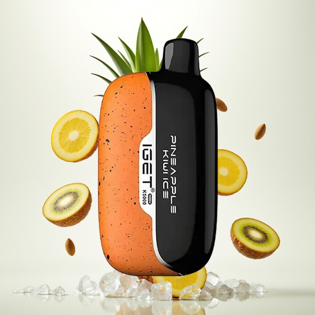 IGET Moon K5000 Puffs Engangsvape Ananas Kiwi Is – Opptil 5000 Puffs, 1.35 Ohm Mesh Coil, 81.5 g