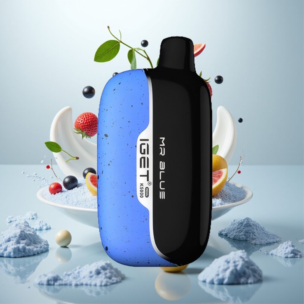 IGET Moon K5000 Puffs Engangsvaper Mr Blå – 5000 Puff, 1.35 Ohm Mesh Coil