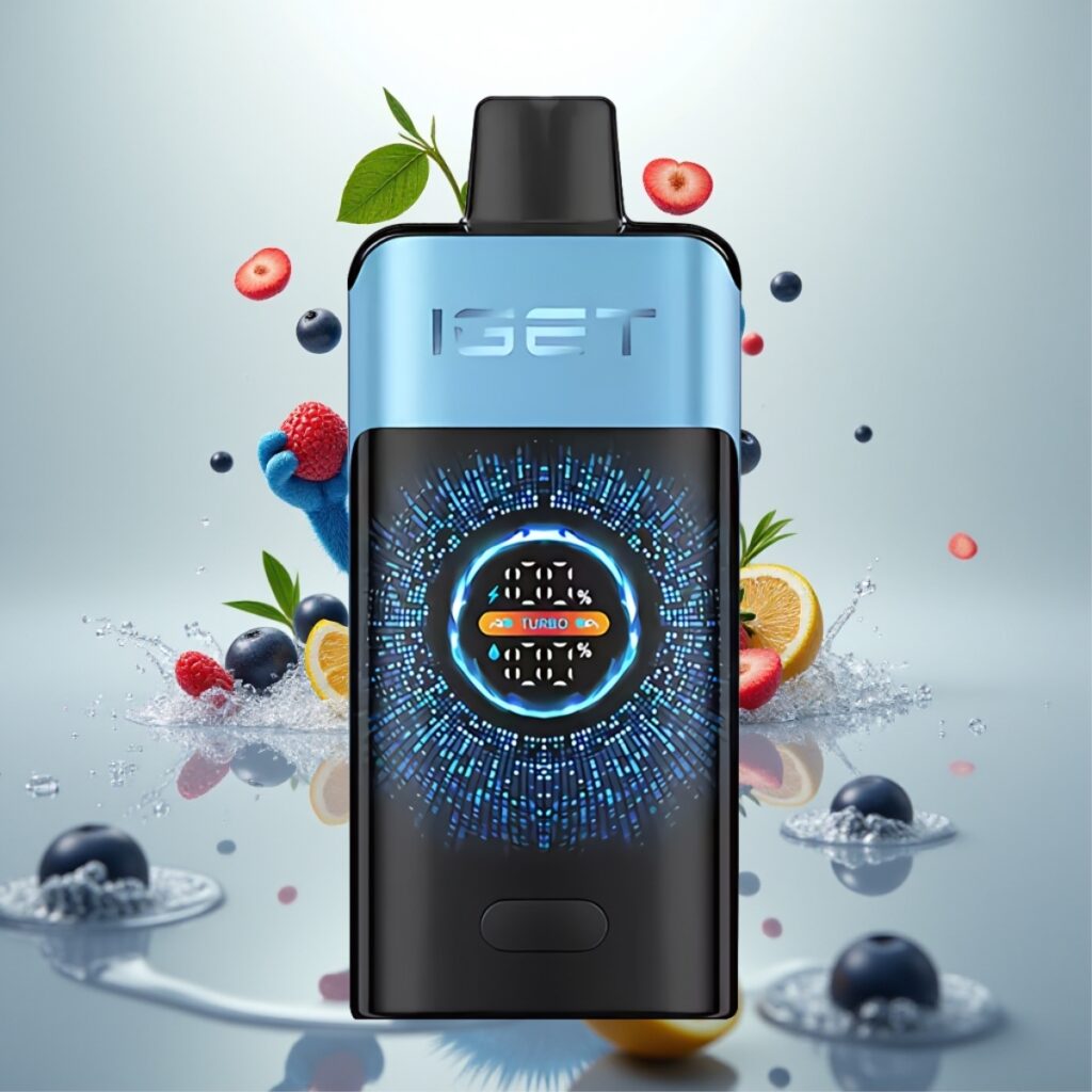 IGET ONE 12000 Puffs Engangs Vape Blå Monster – 2700 mAh, 0.6 ohm Dual Mesh Coil, Stor buet fargeskjerm