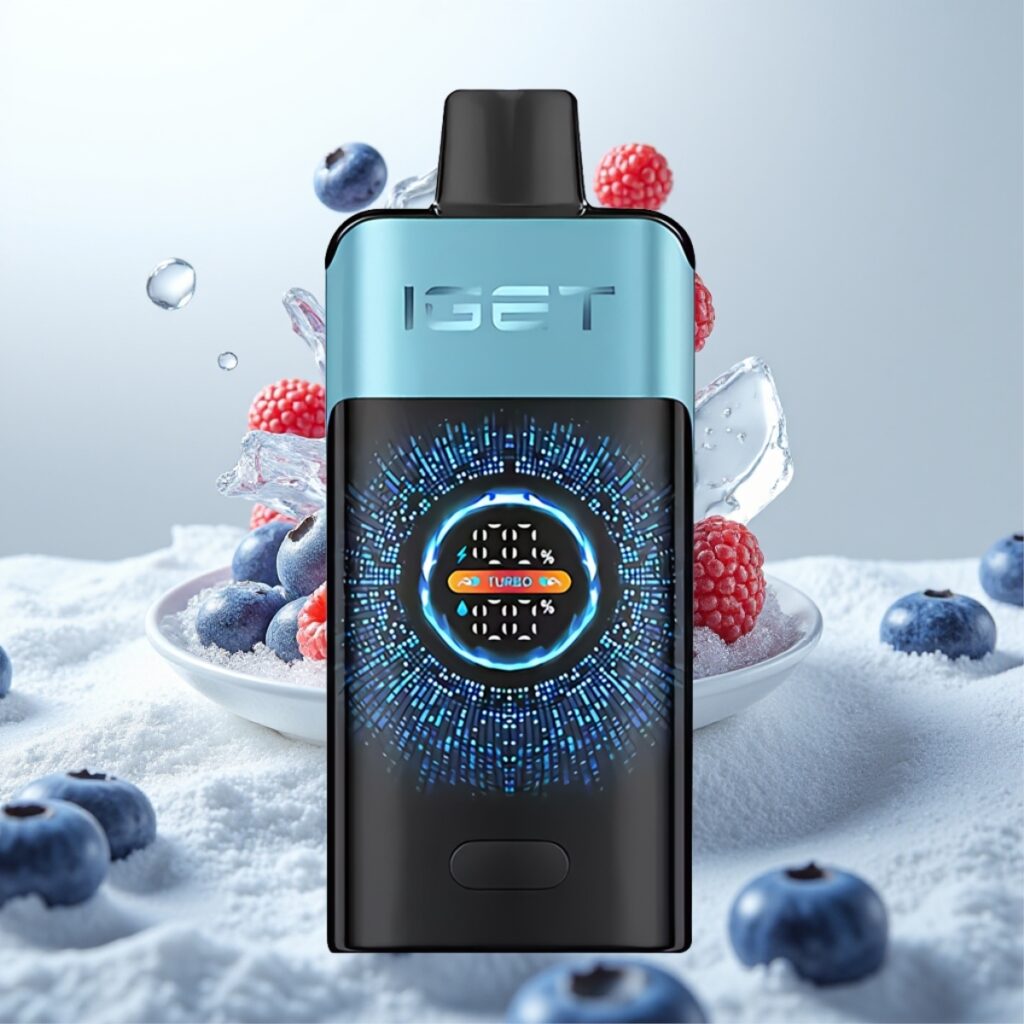 IGET ONE 12000 Puffs Engangs Vape - Blåbær Is, 2700 mAh, 0,6 ohm Dual Mesh Coil, 118,9g