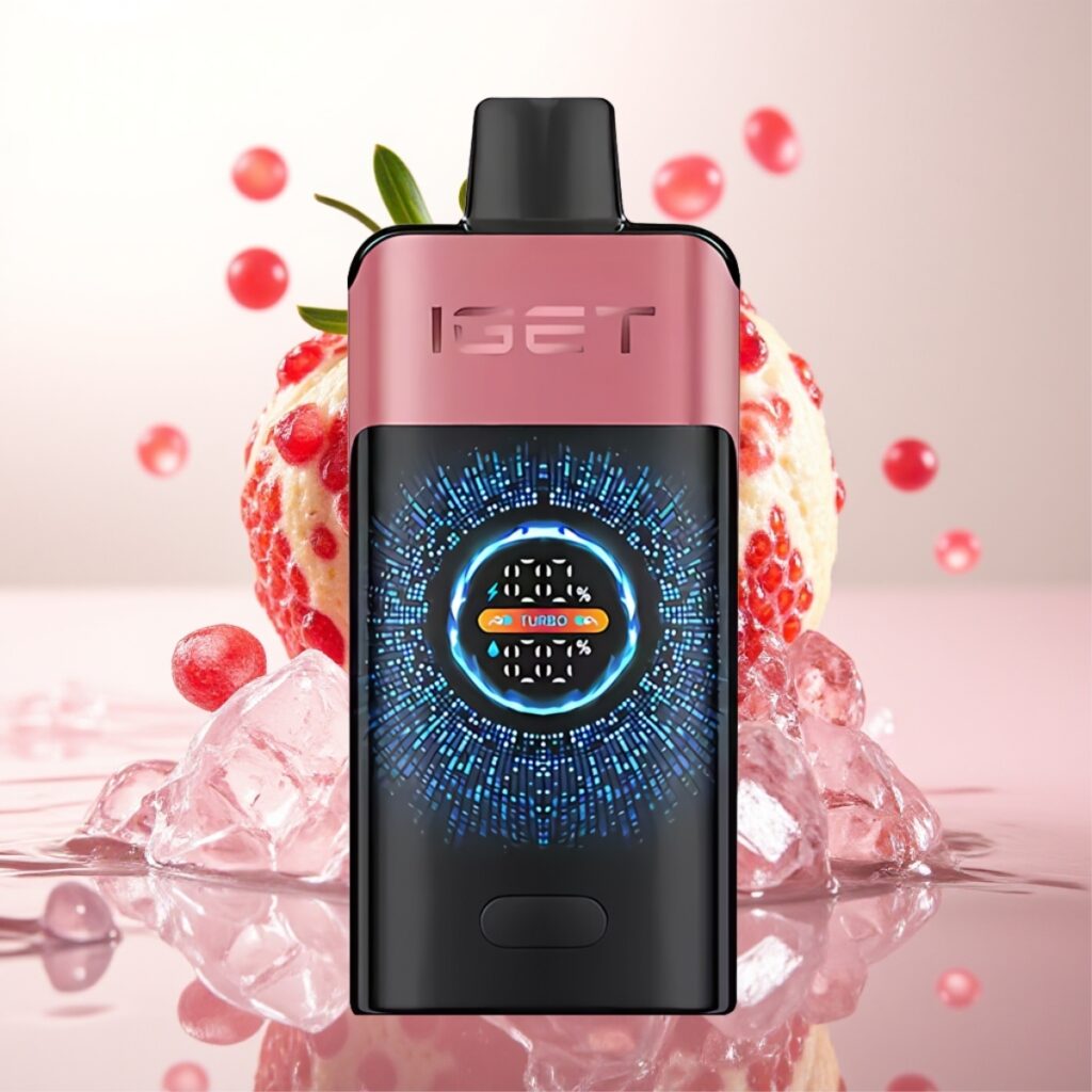 IGET ONE 12000 Puffs Engangs Vape – Jordbær Granateple Is, 2700 mAh Batteri, 0.6 ohm Dual Mesh Coil