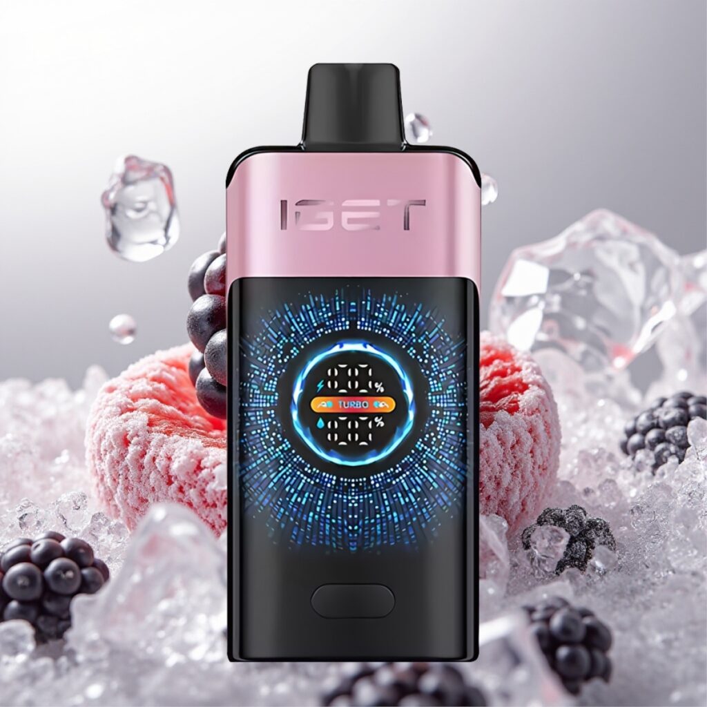 IGET ONE 12000 Puffs Engangsvaper - 2700 mAh, 0.6 ohm Dual Mesh Coil, Blackberry Is