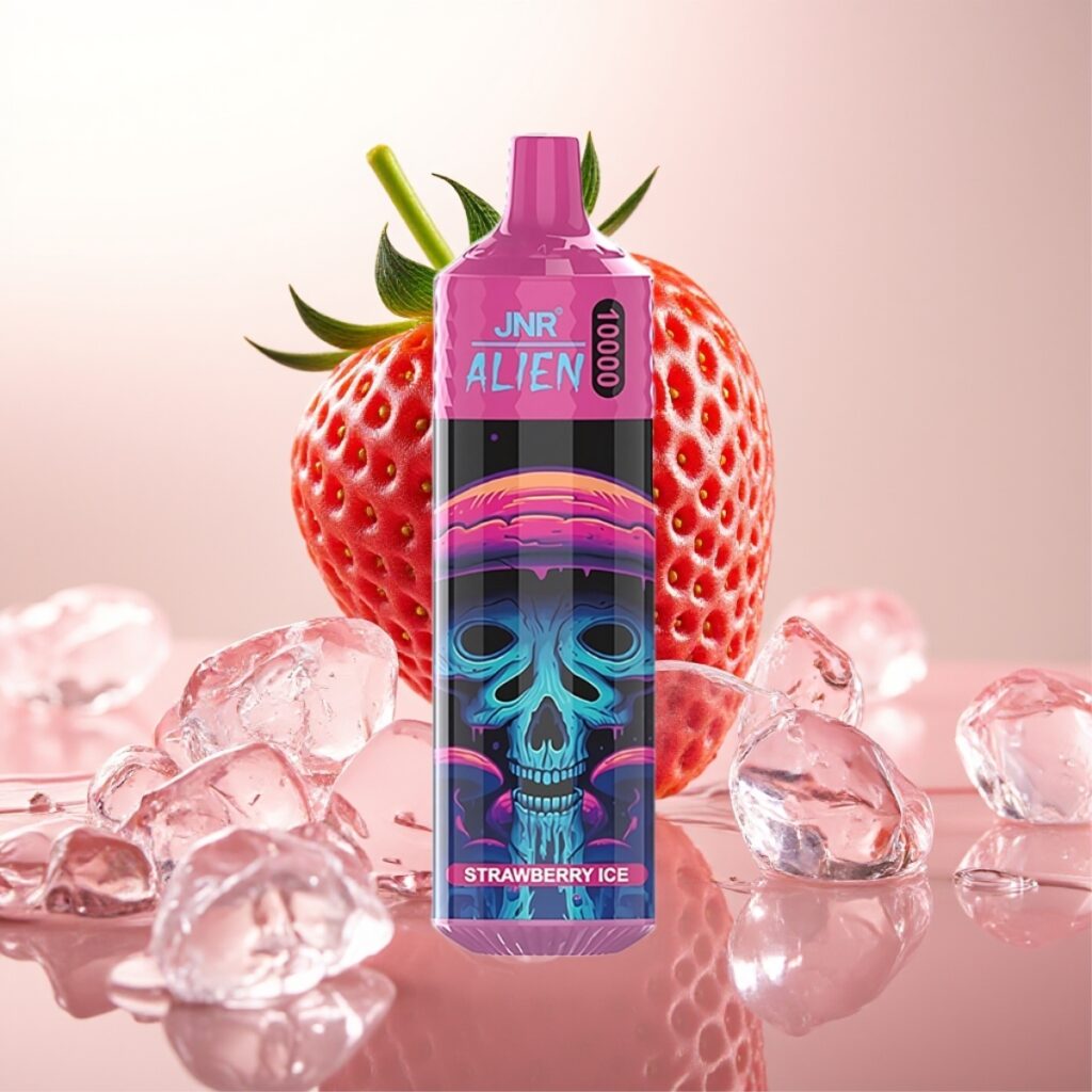 JNR Alien 10000 Puffs – 850mAh, 20ml, Type-C – Jordbær Is