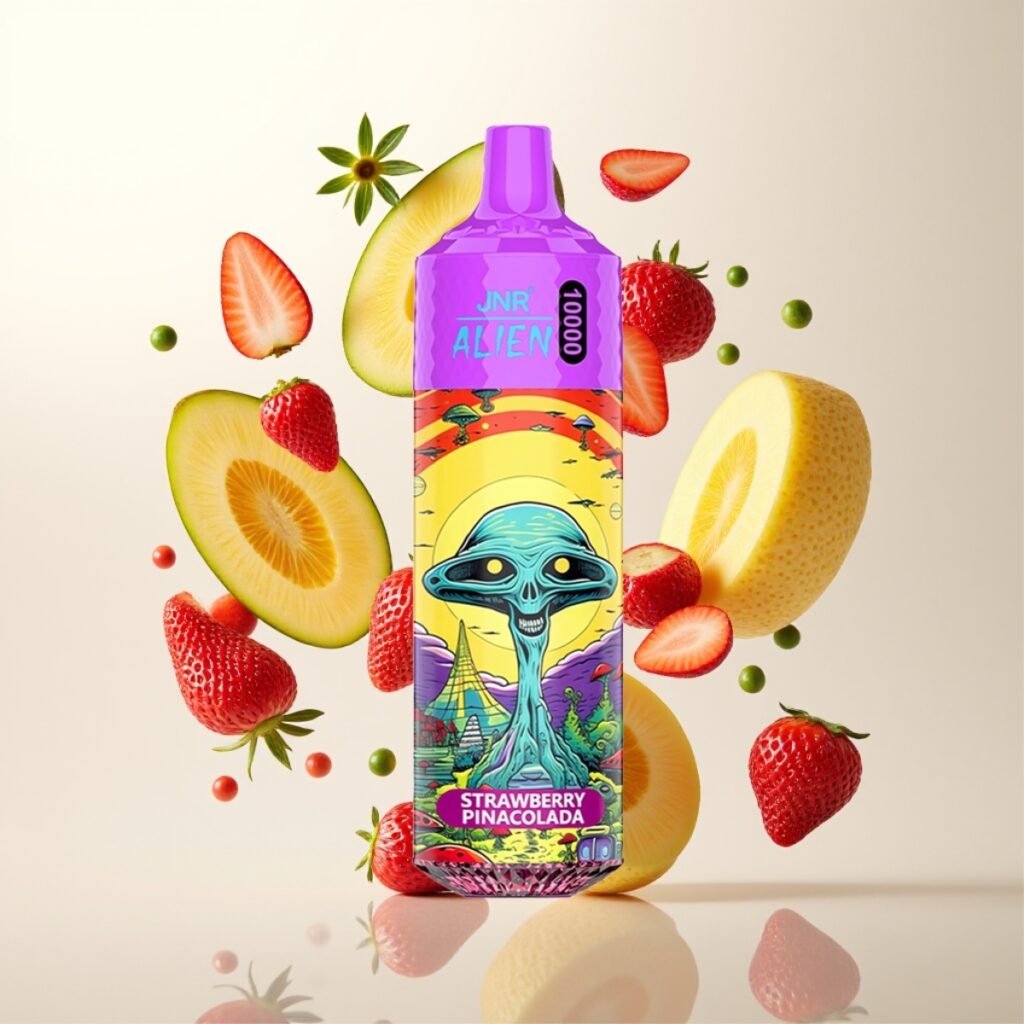 JNR Alien 10000 Puffs – 850mAh, 20ml, Type-C – Jordbær Pina Colada