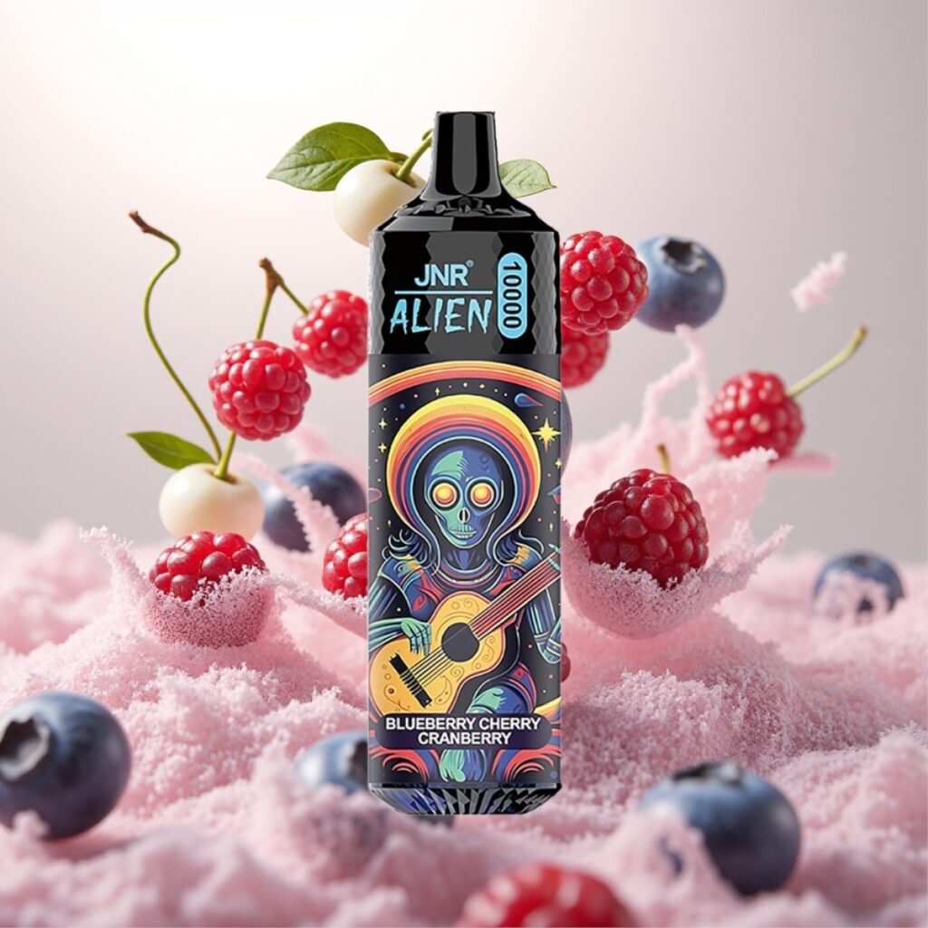 JNR Alien 10000 Puffs Blåbær Kirsebær Tranebær – 850mAh, 20ml, Type-C