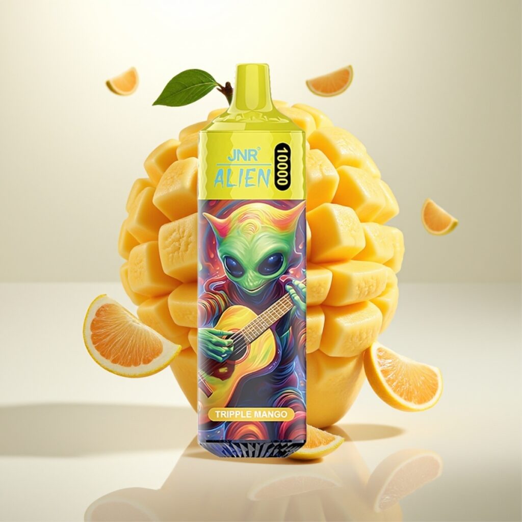 JNR Alien 10000 Puffs Engangsdamp – Trippel Mango, 850mAh, 20ml, Type-C Lading