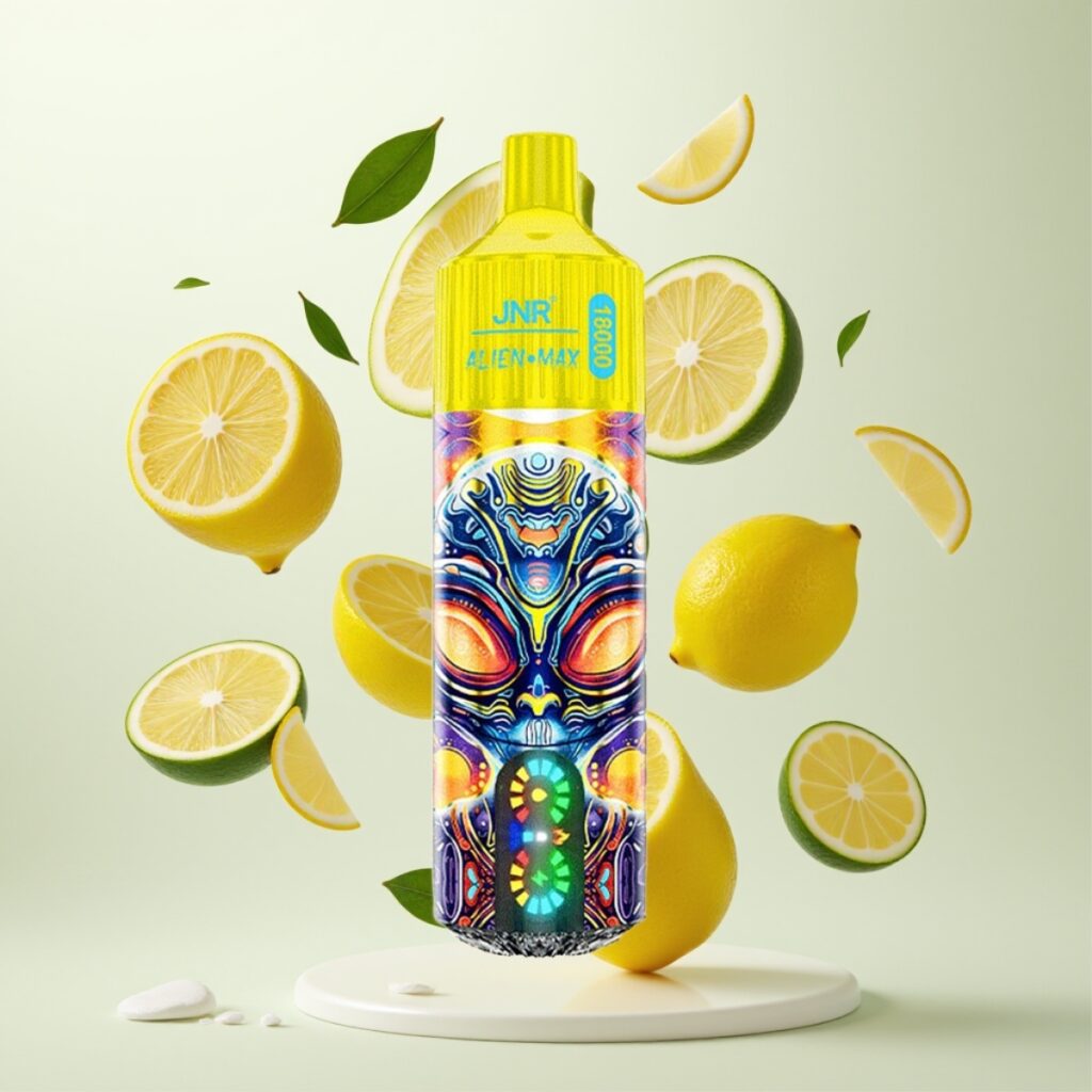 JNR Alien Max 18000 Puffs Smart LED Display, Dual Mesh Coil, 28ml E-liquid, Sitron & Lime