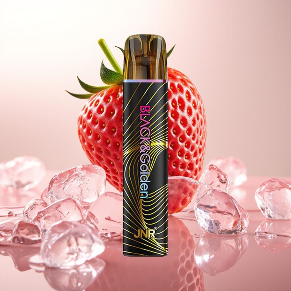 JNR Black&Golden 600+200 Puffs Engangs Vape Jordbæris – 800 Puffs, 550mAh, 2ml