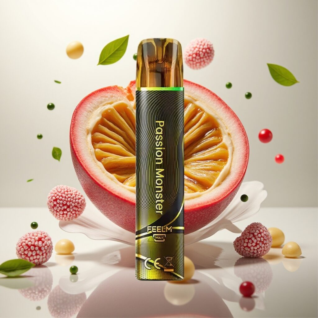 JNR Black&Golden 600+200 Puffs Engangsvape - 800 Puffs, 550mAh, 2ml, 2% Nikotin, Passion Monster