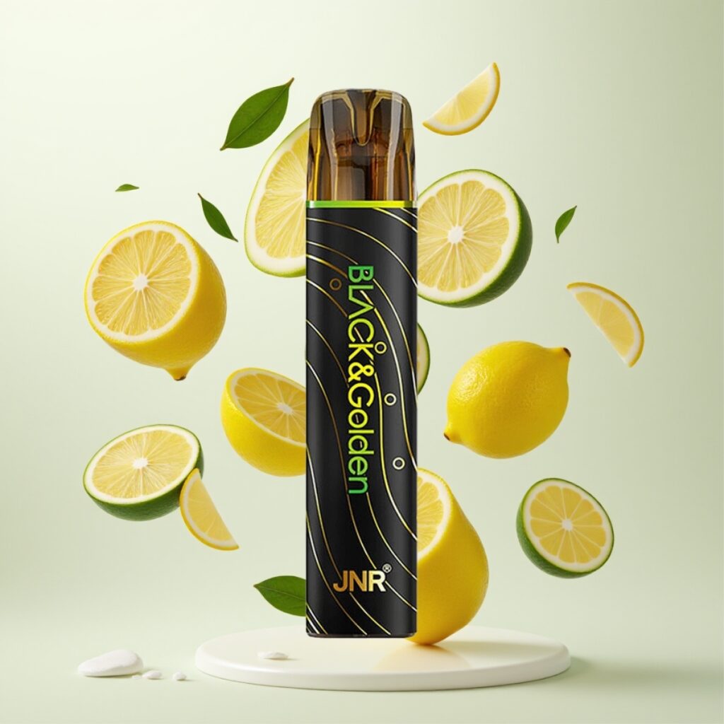 JNR Black&Golden 800 Puffs Engangs Vape Sitron & Lime – 550mAh, 2ml, 2% Nikotin, TPD-sertifisert