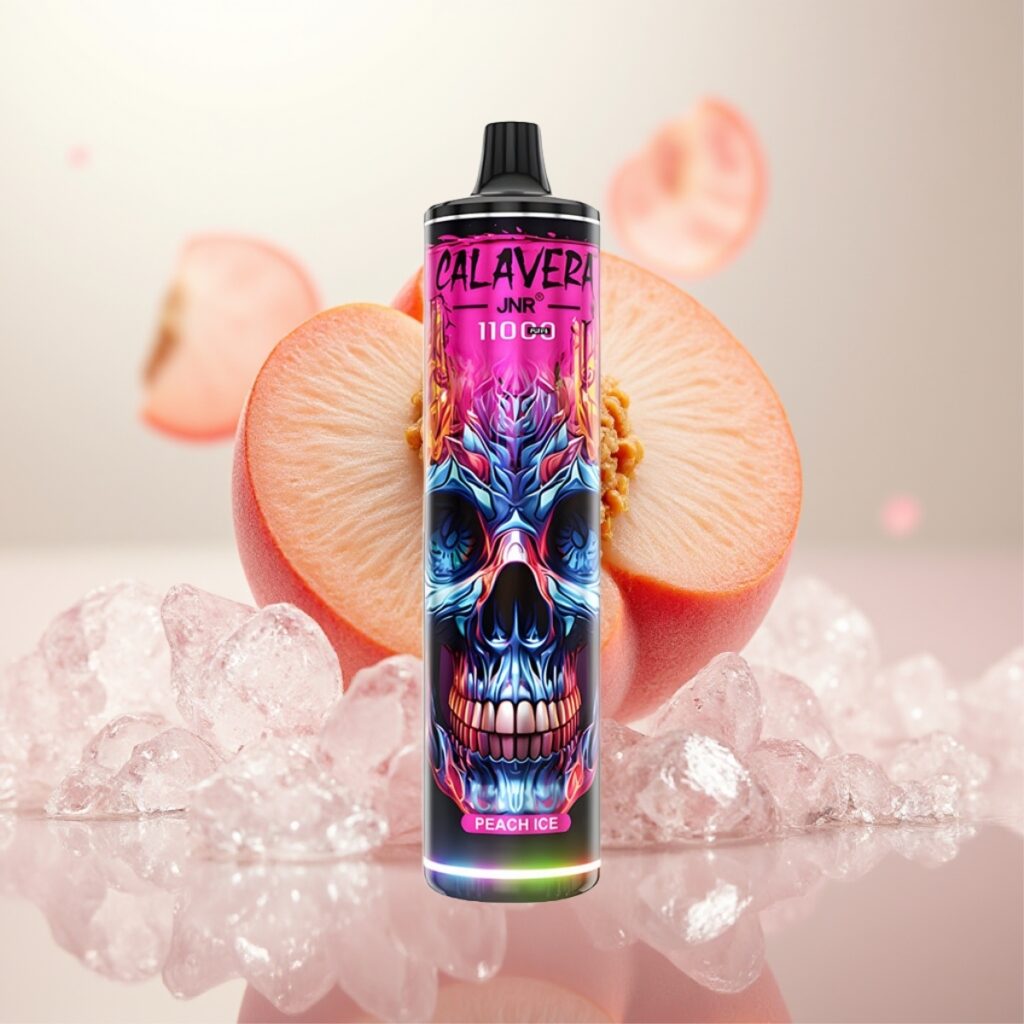 JNR Calavera 11000 Puffs Engangs Vape Fersken Is – 21ml E-Liquid, 850 mAh Batteri, Type-C Lading