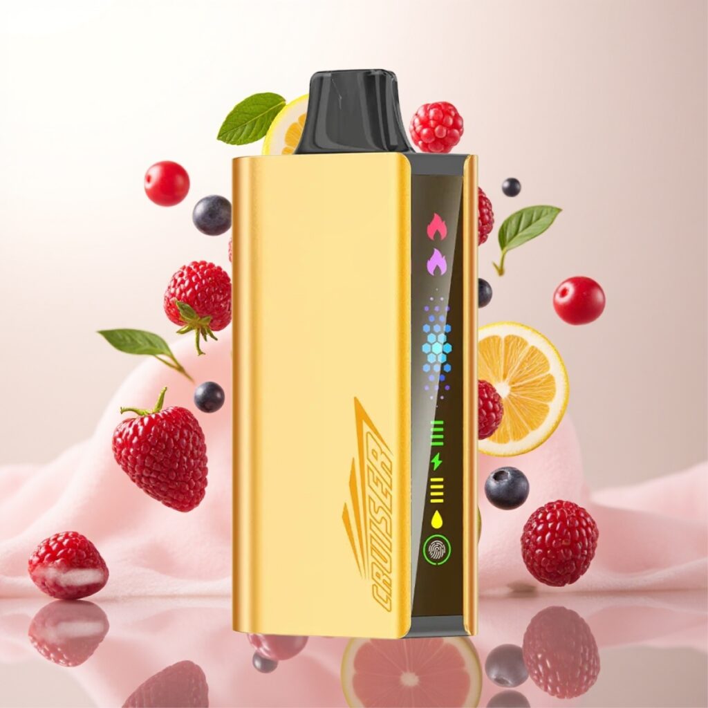 JNR Cruiser 12000 Puffs Ladegjenstandsfri E-sigarett – 3500 mAh Batteri, 25 ml E-væske, 1.2ohm Dual Mesh Coil, Blandet Bær