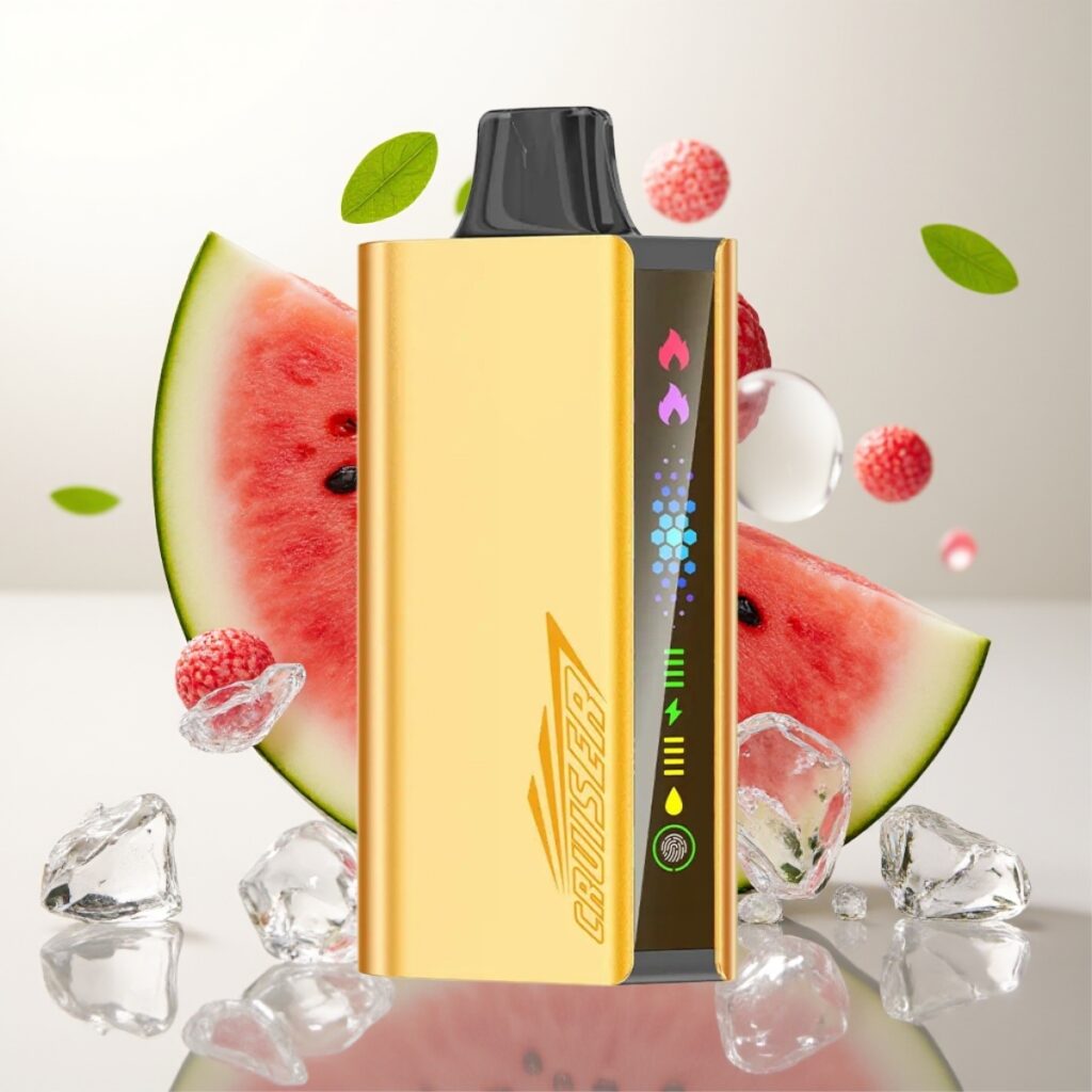 JNR Cruiser 12000 Puffs Ladegratis Engangs Vape med 3500 mAh batteri, 25 ml e-væske og vannmelonis