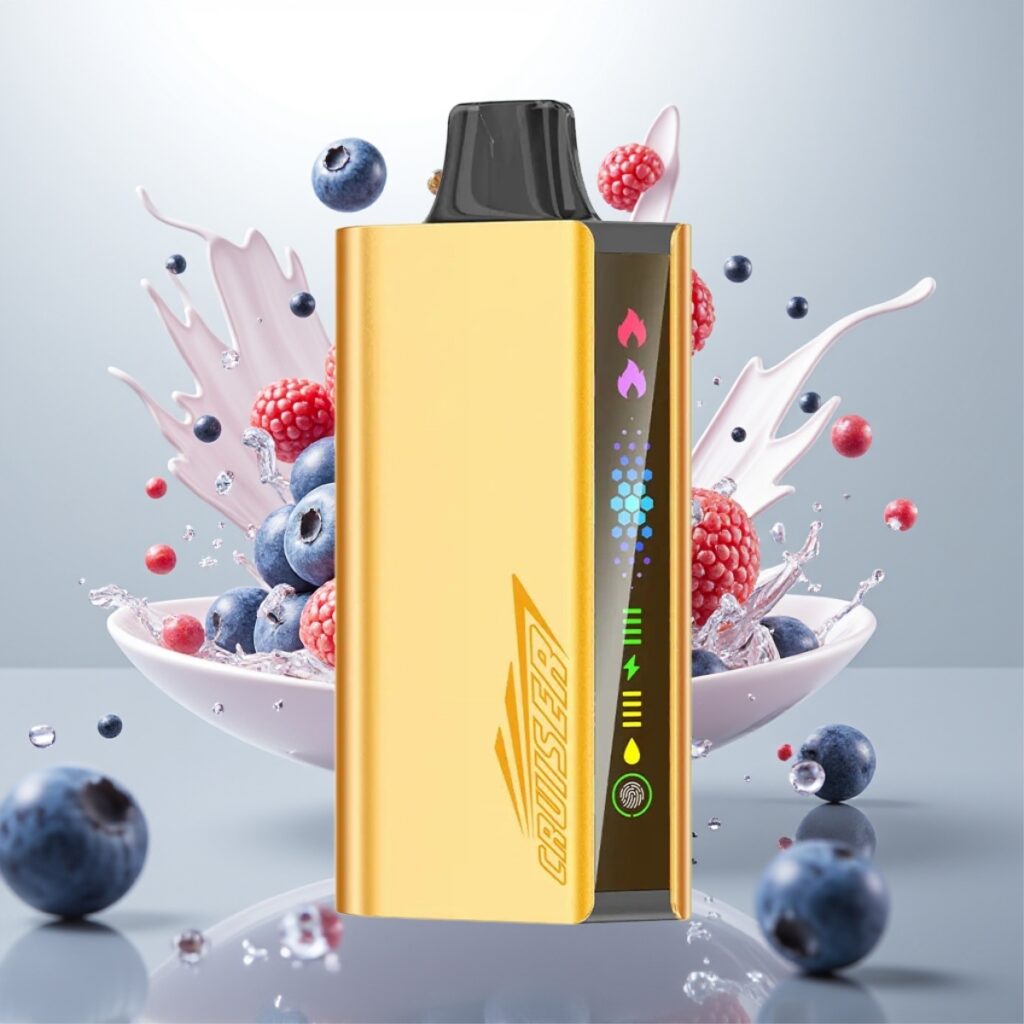 JNR Cruiser 12000 Puffs No-Charge Engangs Vape Blåbærblast – 3500 mAh, 25ml, 1.2ohm Dual Mesh, Full-Metal Aluminum Body