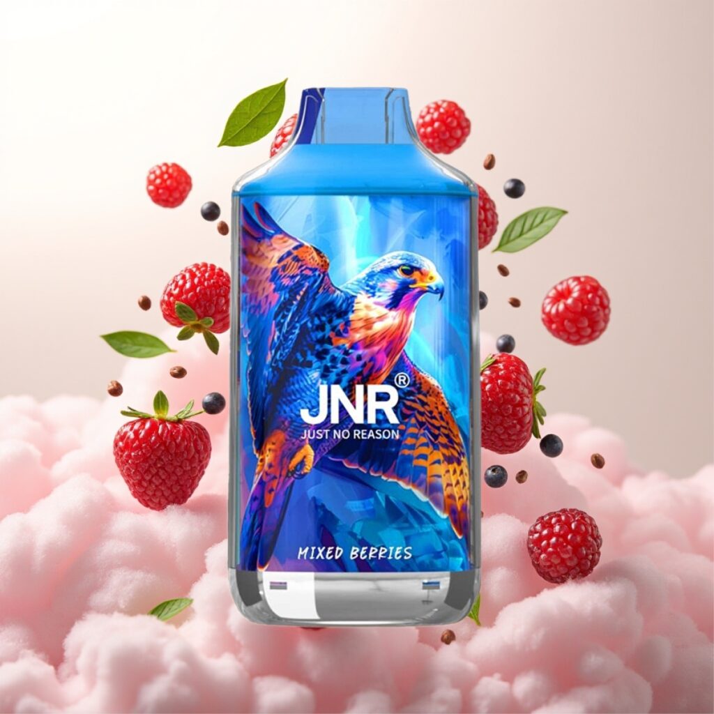 JNR Falcon 16000 Puffs Engangsdamp – Blandede Bær – 850 mAh, 22ml, Dual Mesh Coil