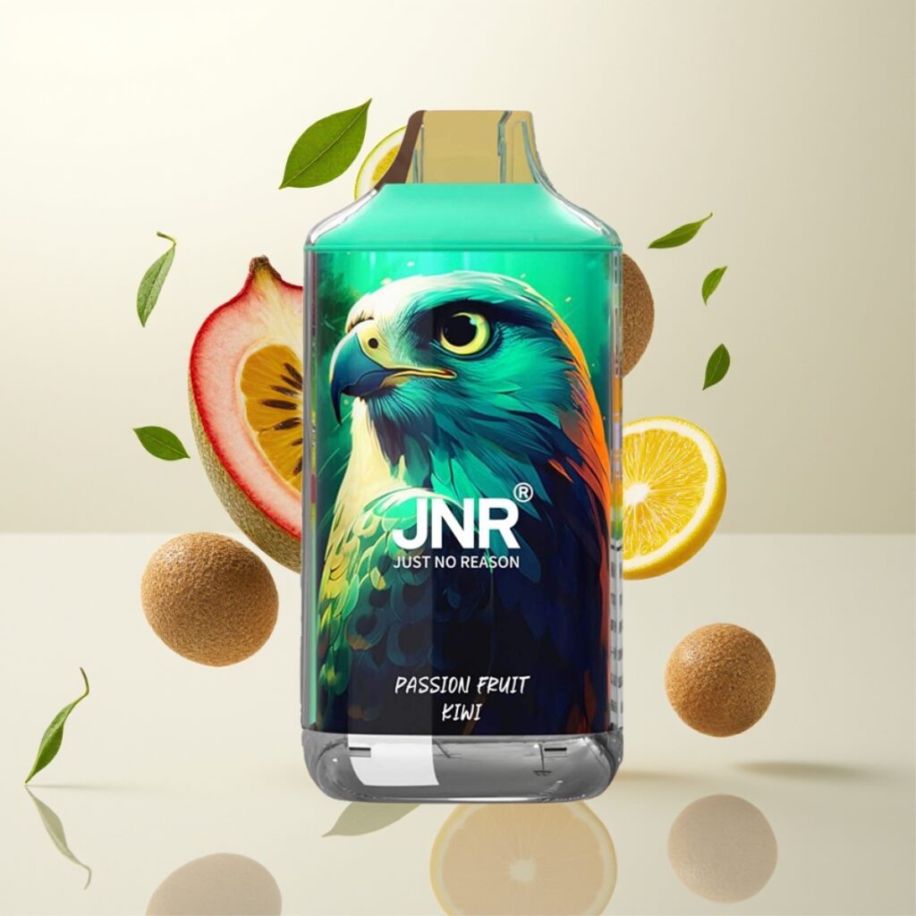 JNR Falcon 16000 Puffs Engangsvaper Passionsfrukt Kiwi – 850 mAh, 22 ml, Dual Mesh Coil