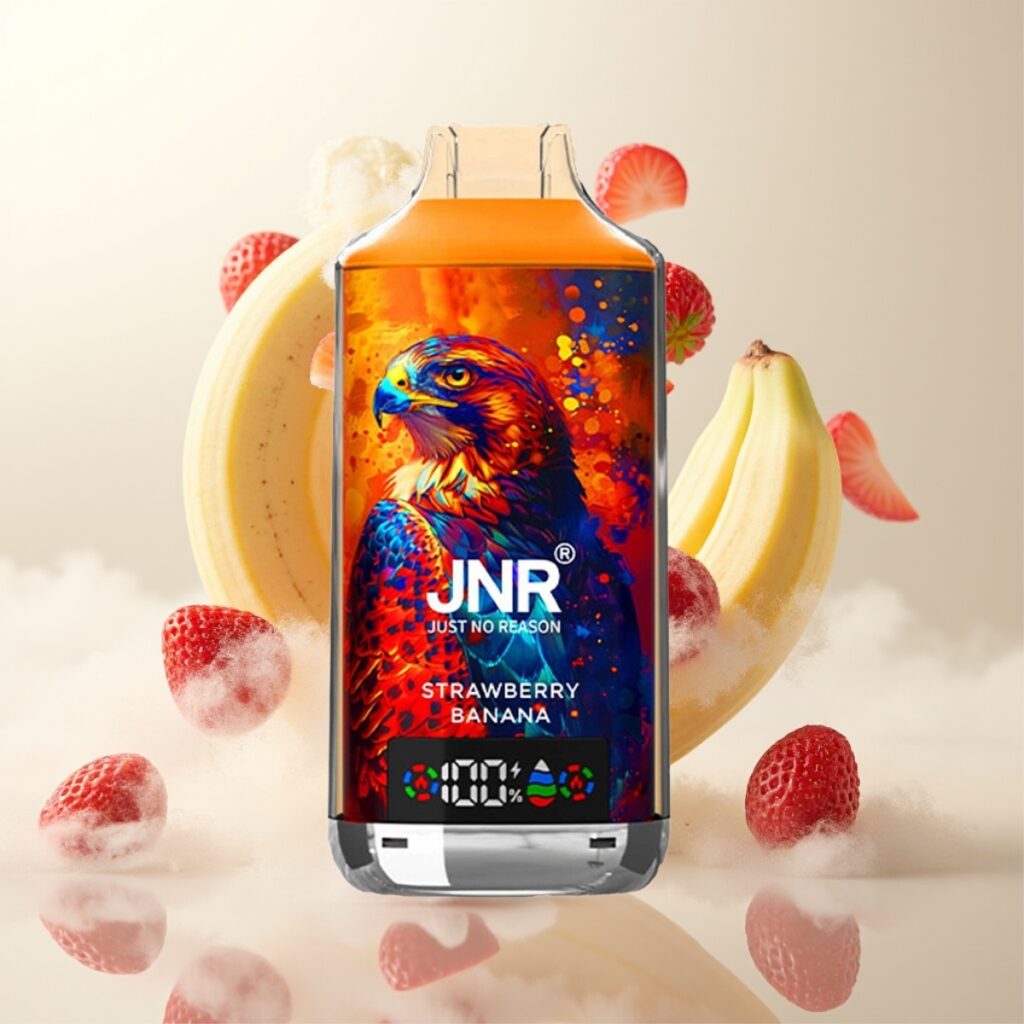 JNR Falcon X 18000 Puffs Engangsdamp – Jordbær Banan, 24ml, 750mAh, Type-C-lading