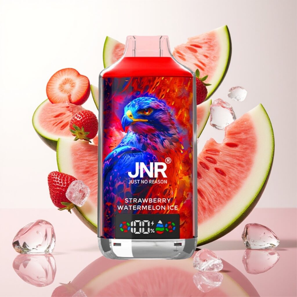 JNR Falcon X 18000 Puffs Engangsdamp Jordbær Vannmelon Is – 24ml, Dual Mesh Coil, Type-C Lading