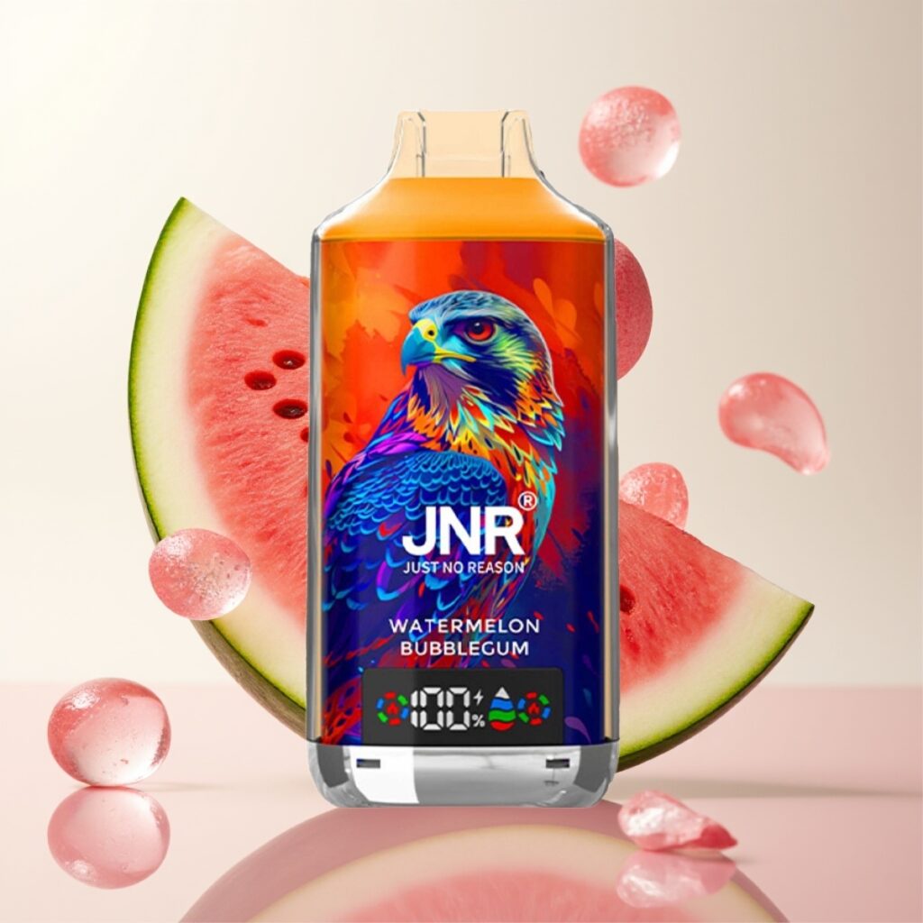 JNR Falcon X 18000 Puffs Engangsvaper Vannmelon Tyggegummi – 750mAh, 24ml, Dual Mesh Coil, Type-C