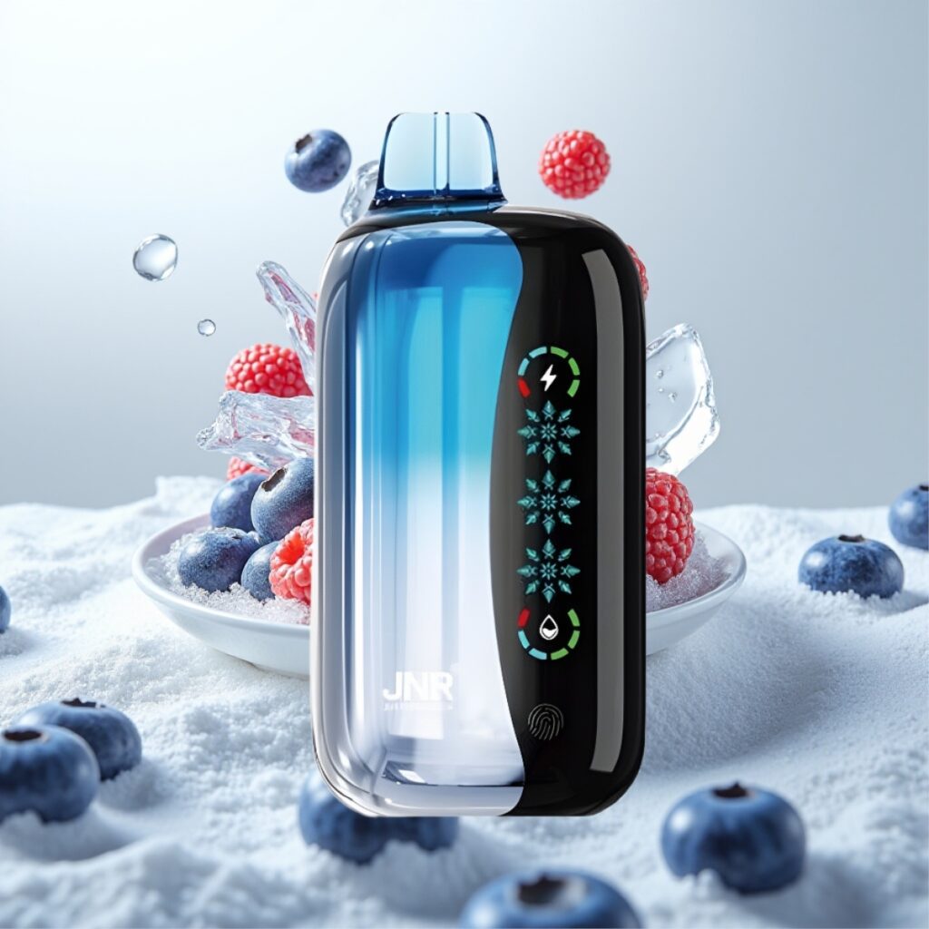 JNR Flex Ice 21000 Puffs Engangsdamp med Blåbær-Ice, 26ml, 1.2 Ohm Dual Mesh, Touch Skjerm