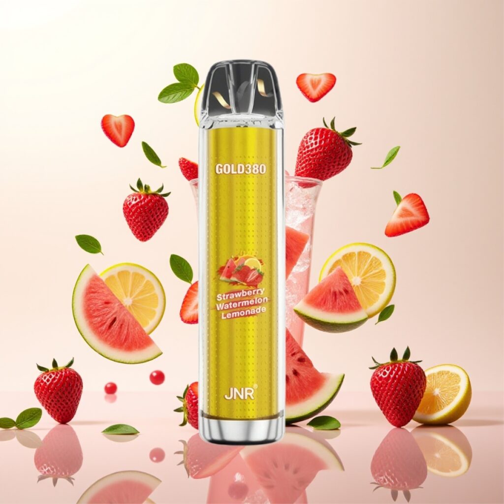 JNR Glod380 6000 Puffs Engangs Vape Jordbær Vannmelon Lemonade – 1500mAh, 1.0ohm Mesh Coil