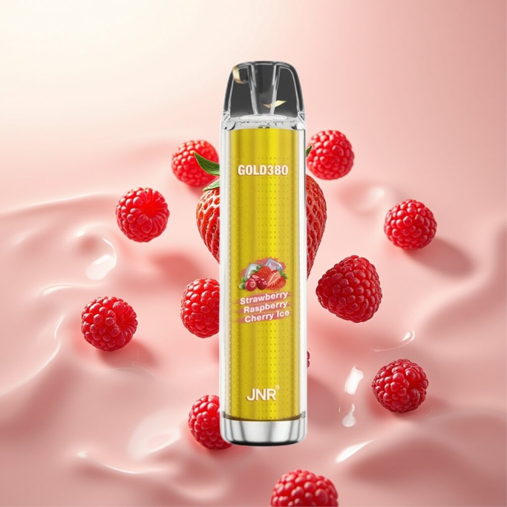 JNR Glod380 6000 Puffs Engangsdamp – Jordbær Bringebær, 1500mAh, 1.0ohm Mesh Coil