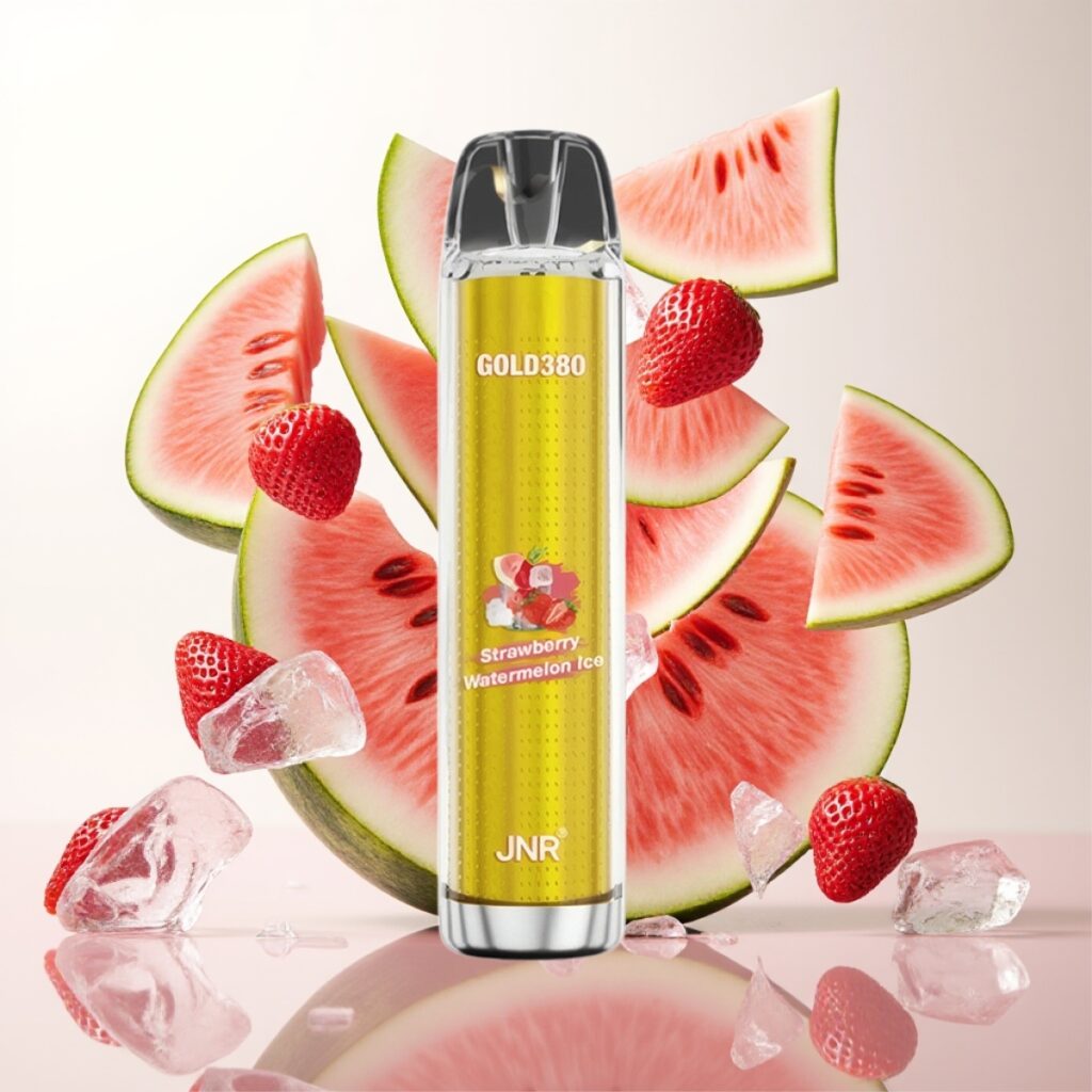 JNR Glod380 6000 Puffs Engangsdamp – Jordbær Vannmelon Is, 1500mAh, 1.0ohm Mesh Coil, 13ml