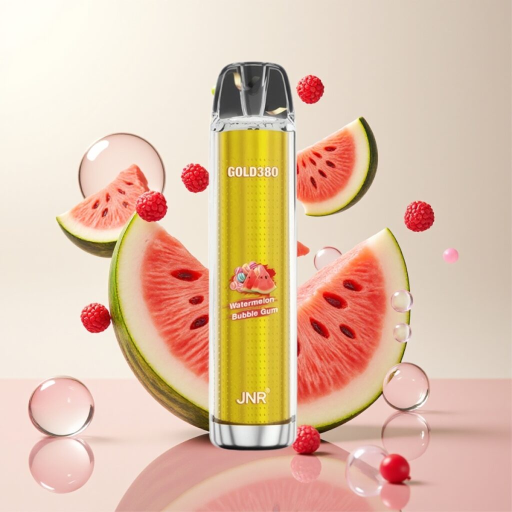 JNR Glod380 6000 Puffs Engangsvape - 1500mAh, 1.0ohm Mesh, 13ml - Vannmelon Tyggegummi