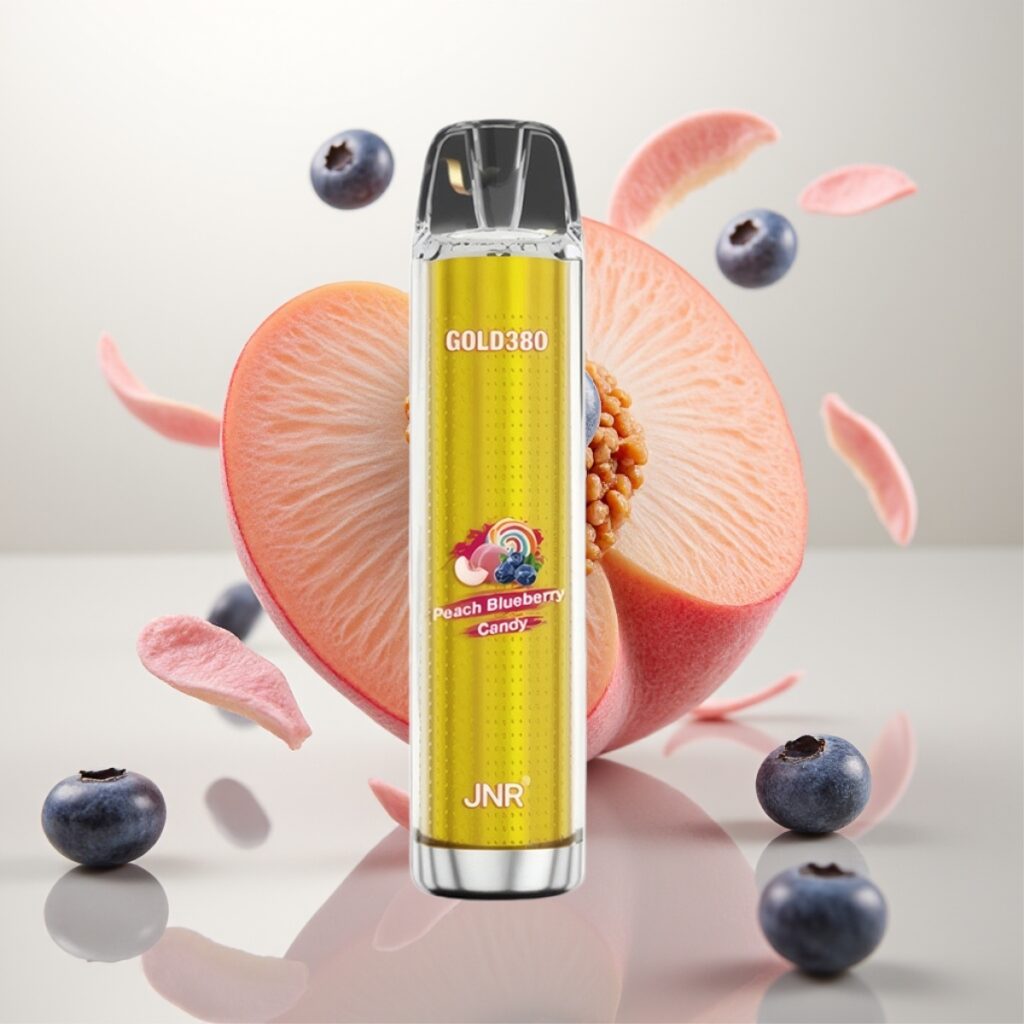 JNR Glod380 6000 Puffs Engangsvaper - Fersken og Blåbær, 1500mAh, 13ml