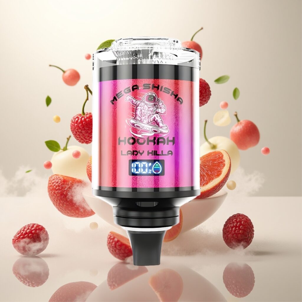 JNR Mega Shisha Hookah 100K Desktop Compatibility Lady Killa – 100000 puffs, 60ml kapasitet, 2200mAh batteri, Type-C lading