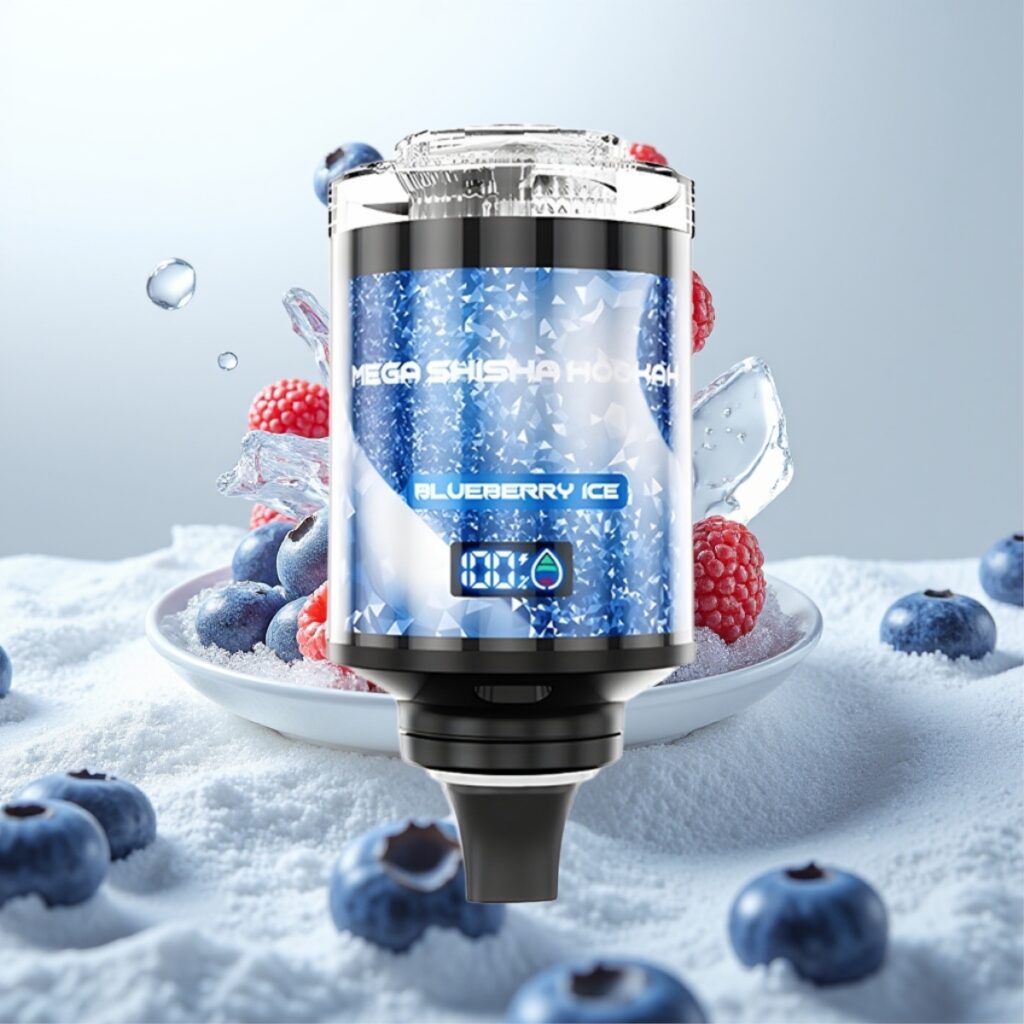 JNR Mega Shisha Hookah 100K Desktop Kompatibilitet Blåbæris, 100000 puff, 60ml e-Liquid, 2200mAh Batteri