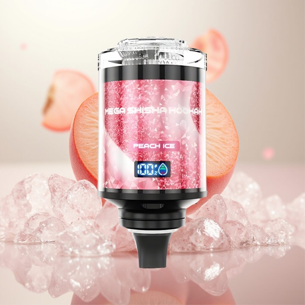 JNR Mega Shisha Hookah Desktop Kompatibilitet 100K Fersken Is – 100000 puffs, 60ml, 2200mAh