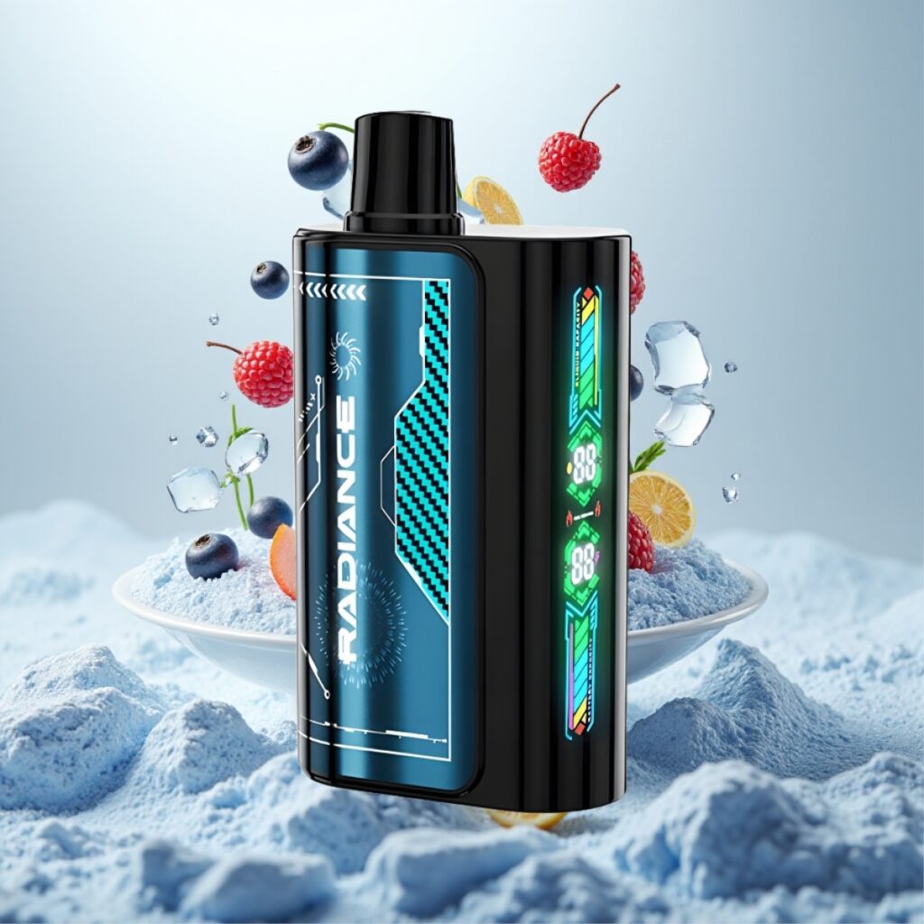 JNR Radiance 31000 Puffs Engangs Vape BLÅ RAZBÆR ISKALD – 28ml E-liquid, 950 mAh Batteri, Type-C Lading