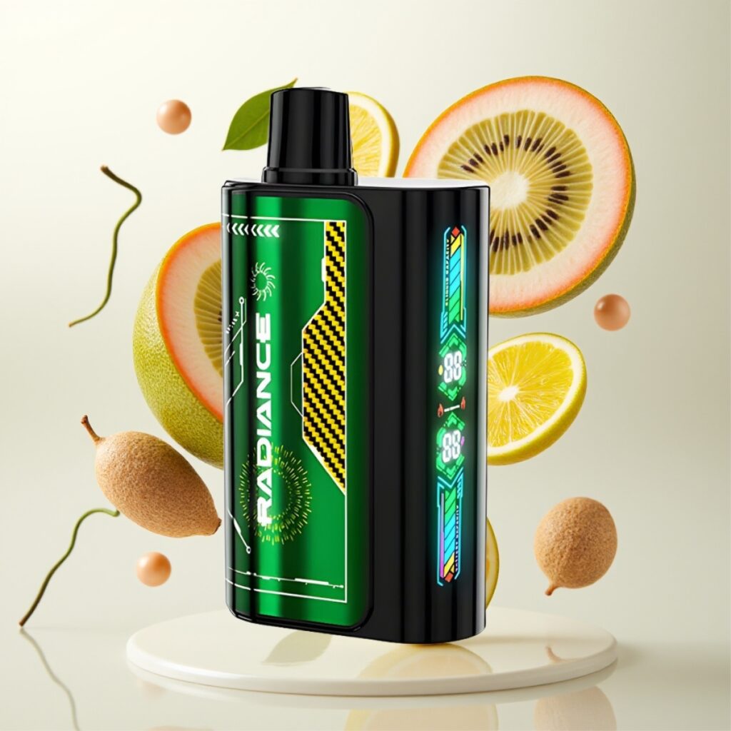 JNR Radiance 31000 Puffs Engangs Vape PASSIONFRUKT KIWI – 28ml E-liquid, 950 mAh Batteri, Type-C Lading