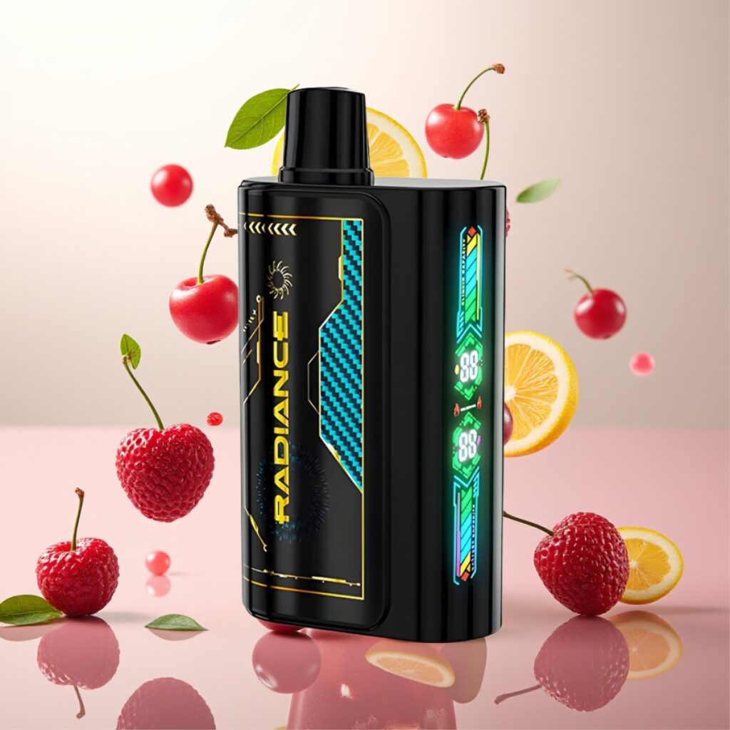 JNR Radiance 31000 Puffs Engangs Vape Sprudlende Kirsebær Cola – 28ml E-liquid, 950 mAh Batteri, Type-C Lading