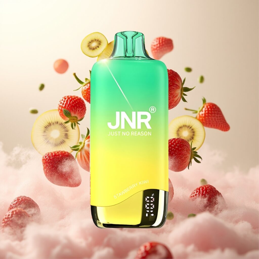 JNR Rainbow 10500 Puffs Engangs Vape Jordbær Kiwi – 10500 Puffs, 18ml, 0.8ohm Mesh